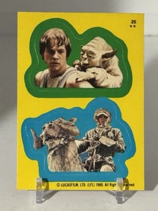 Topps Star Wars The Empire Strikes Back Sticker #25 Vintage 1980 Luke/Yoda D235 - Picture 1 of 6