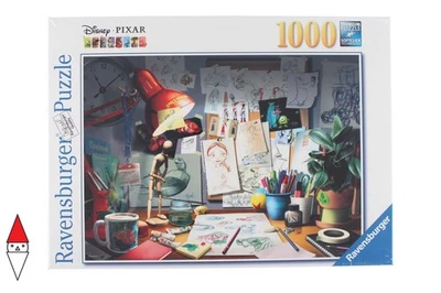 PUZZLE DISNEY RAVENSBURGER PIXAR LA SCRIVANIA DELL ARTISTA 1000 PZ - Immagine 1 di 4