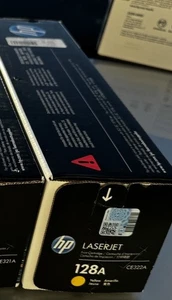 Cartuchos de tóner HP 128A amarillo LaserJet nuevos precintados - Imagen 1 de 1