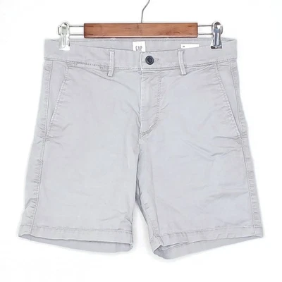 GAP womens Essential Khaki chino shorts size 28 x 7" stretch light gray twill - Image 1 of 4