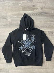 Aelfric Eden Denim Star Hoodie Daily Style Size Small - Picture 1 of 6