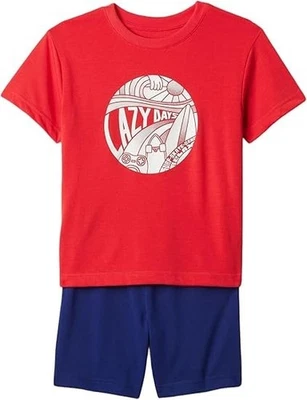GAP Boys' Short John Pajama Set, Hawaiian Red 683, Size 6 - Image 1 of 4