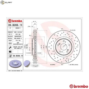 2x BRAKE DISC 09.B269.1X FOR HONDA ACCORD/IX/VIII/Tourer/EURO K24W2/K24Z3 2.4L - Picture 1 of 10
