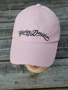 Gorra de béisbol Harley Davidson de algodón rosa con correa trasera para mujer para siempre gratis - Imagen 1 de 7