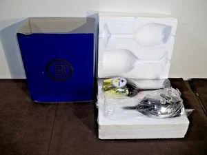 Par de copas de vino Pittsburgh Steelers NFL The Bradford Exchange nuevas en caja 2015 - Imagen 1 de 3