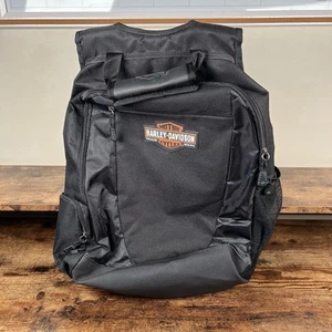 Harley Davidson Backpack Black Bar and Shield Laptop Sleeve Drink Holder 2 Strap - Picture 1 of 11