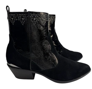 Donald J Pliner Jessiespol Western Couture Collection Ankle Boots Leather 7.5 - Picture 1 of 13