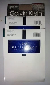 2 Hanes Resilience Strumpfhose dunkelblau Größe EF stark transparent Kontrolle verbesserte Zehenpartie - Bild 1 von 5