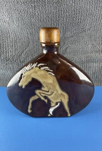 Design By Mara Mexico Stoneware Decanter Art Pottery Running Wild Horses - Picture 1 of 10