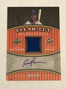Corey Patterson 2007 Upper Deck Elements Clear-Cut Auto SP 065/199 Chicago Cubs - Picture 1 of 3