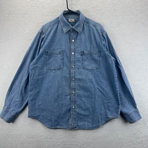 Levi's Jeans Men's Denim Collared Long Sleeve Button Up Jean Pocket Shirt Sz XL - Picture 1 of 8