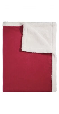 FIRST IMPRESSIONS Baby Velour Sherpa Fleece Blanket Cherry Red 30” X 40” - Image 1 of 4