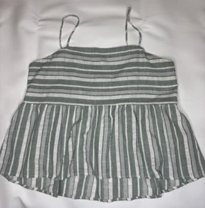 Canotta donna Blu Pepper verde salvia a righe senza maniche regolabile taglia XL - Foto 1 di 6