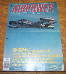 May 1976 Issue of AIR POWER MAGAZINE / Republic F-84 / Lockheed YP-38 / NA P-51B - Imagen 1 de 6