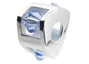 Perle für Sammelarmband. Bead. Bettelarmband. 925er Silber. Glasschliffsteine - Picture 1 of 1