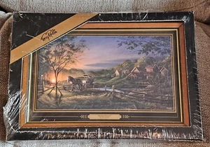 Terry Redlin "Morning Rounds" Personal Collage Series Linen Art New Mini 12x8.5 - Picture 1 of 5