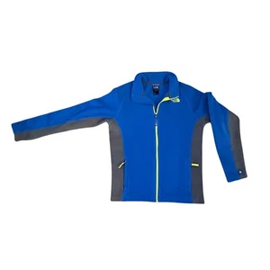 The North Face Zip Up Jacket Boys XL 2 Zip Pockets Blue/Gray/Neon Zip GUC - Picture 1 of 10
