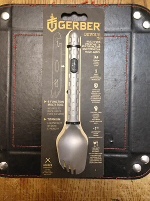 Gerber Devour Titanium Multi Fork & Function Multi Tool Combo 9 Tools  1.0 OZ - Image 1 of 3