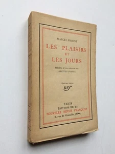 Marcel PROUST " Les plaisirs et les days " aux Edit° Gallimard, 1924 - Bild 1 von 1