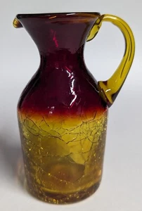 Vintage Amberina Crackle Glas Krug/Vase 4 1/2" - Bild 1 von 7