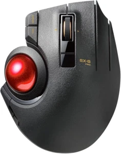 ELECOM EX-G Pro Trackball Mouse, Wired, Wireless, Bluetooth, 3 Types Connection - Picture 1 of 10