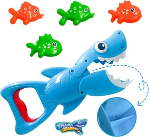 Bath Toys for Kids Ages 1-3 Shark Bath Toys Baby Pool Bathtub Toys Shark Grabber - Picture 1 of 8