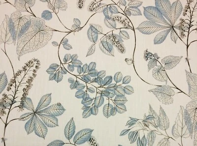 BALLARD DESIGNS BECCA CLOUD FLORAL BASKETWEAVE COTTON FABRIC BY THE YARD 56"W - Image 1 of 4