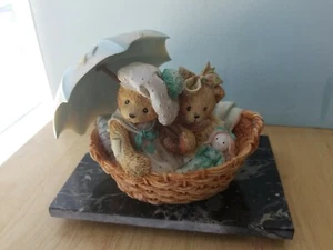 1991 Cherished Teddies Beth & Blossom "Friends are Never far Apart" 5" - Bild 1 von 5
