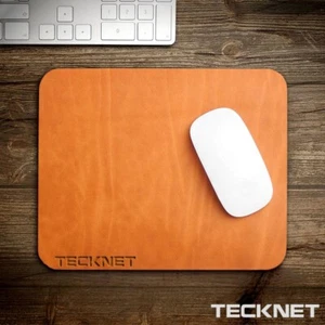 TECKNET Leather Mouse Mat Gaming leather mouse Pad Anti-Slip PC, Computer BROWN - Picture 1 of 7