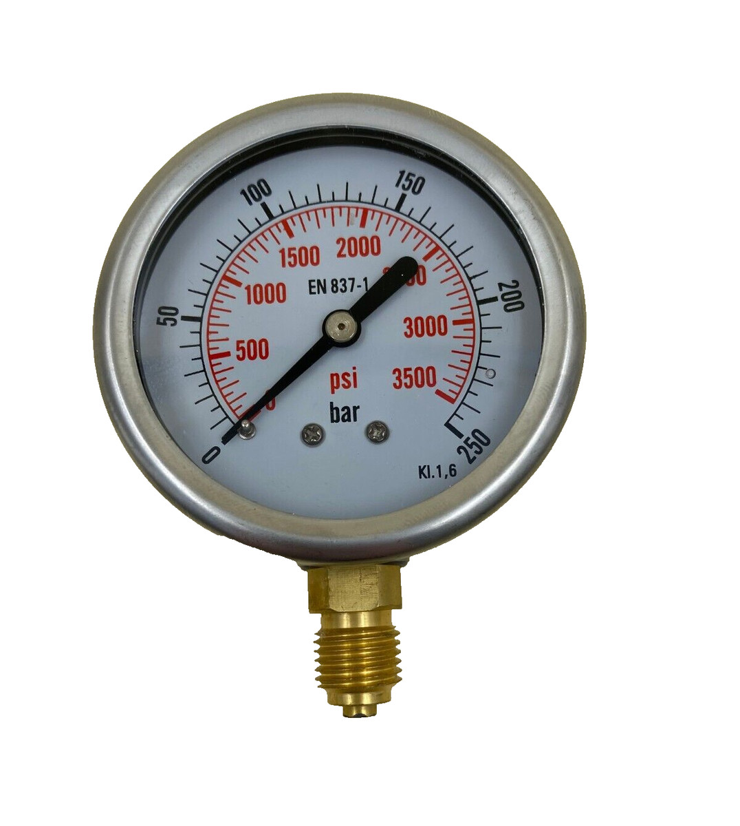 Manometer G 1/4" Radial 63 Mm Edelstahl MM06 0 - 2,5 Bar Mit