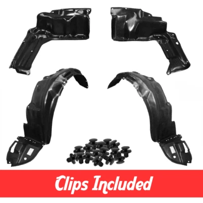 Front Fender Liner & Engine Undercover Set w/ Clips For 2003-2008 Toyota Matrix Foto 1 de 4
