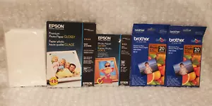 180 Sheets Glossy Photo Paper Lot - HP, Epson, Brother | 4x6 & 5x7 | Inkjet Prin - Picture 1 of 5