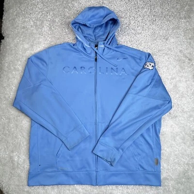 NC North Carolina Jacket Mens 2XL Blue Nike NCAA Shirt Football Tar Heels Hoodie - Image 1 of 4