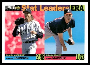 1996 Collector's Choice #8 Randy Johnson / Greg Maddux Baseball Card - Picture 1 of 2
