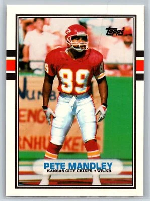 1989 Topps Traded Pete Mandley Kansas City Chiefs #12T - Image 1 of 2