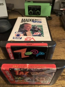 Zoop, Taz in Escape From Mars, & Madden NFL 95 - Sega Genesis - Picture 1 of 13