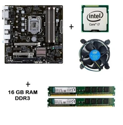 Kit Asus Scheda Madre socket lga 1150 cpu processore Intel quad i7 4770 16GB RAM - Immagine 1 di 3