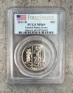 2011-D United States Army FIRST STRIKE - PCGS MS 69 - Picture 1 of 2
