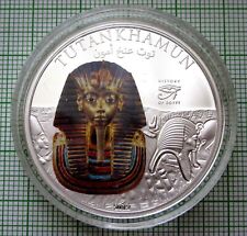 COOK ISLANDS 2012 DOLLAR, Tutankhamun - HISTORY OF EGYPT, COLOURED IN CAPSULE