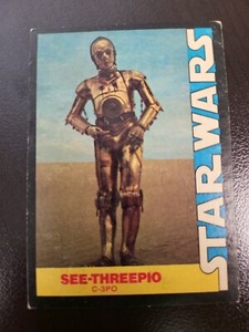 1977 Wonder Bread Star Wars See-Threepio C3PO Card #7.
