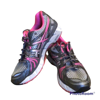 ASICS Gel Hayand 18 Women’s Size 8.5 Pink Silver Solyte Athletic READ NO INSOLES - image 1 of 4