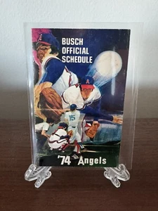 1974 California Angels Baseball Schedule Busch Beer - Nolan Ryan 🔥 - Picture 1 of 3
