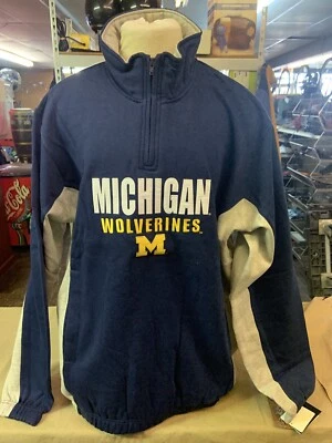 Nuevo G-III XX-Large Michigan Wolverines Azul Marino/Gris/Maíz 1/4 Cremallera Chaqueta/Sudadera Foto 1 de 4