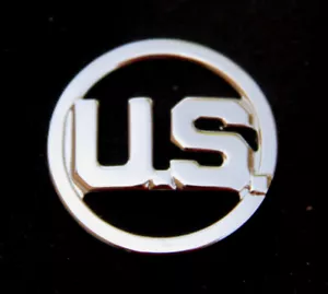 U.S. Lettere Collare Insegna SIGILLO LOGO SPILLA Arruolato Finitura Specchio US AIR FORCE - Foto 1 di 1