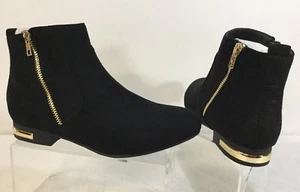 Boohoo Olivia Black Zip Detail Chelsea Ankle Boot Women’s Sz UK 4 EUR 37 US 6 - Picture 1 of 9