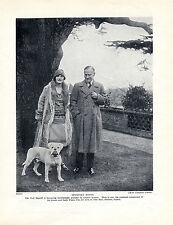 EARLY BULLMASTIFF AND ARISTOCRATIC OWNERS ORIGINAL DOG PRINT PAGE FROM 1934