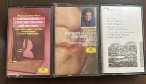Lot of 3 Mozart Cassette Tapes – Posthorn Serenade & More – DG & L’Oiseau-Lyre - Picture 1 of 8