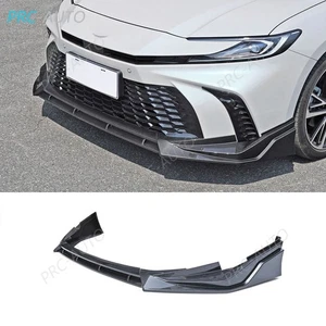 For 2025-2026 Toyota Camry ABS Carbon Style Front Spoiler Lip Splitter Kit 3Pcs - Picture 1 of 7