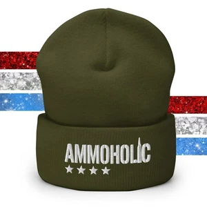Hunting Camping 2A Ammo Knit Beanie Cap Hat for Men Women - Picture 1 of 52
