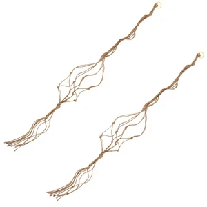 Macramé para colgar plantas de yute de 47 pulgadas 2 piezas para macetas de balcón de interior y exterior - Imagen 1 de 12